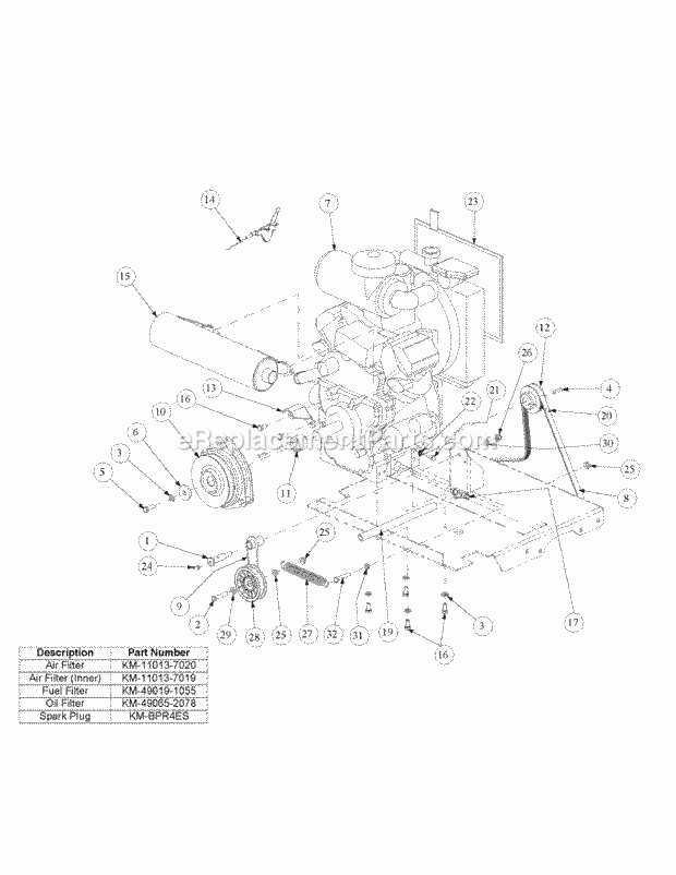 Kawasaki Engine Assembly (May 2004 & After) Diagram and Parts List for M60-KW 53AB5GFX750 Cub Cadet Sprayer